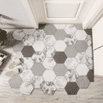 Tapis d'entrée Crème Marbrée à découper