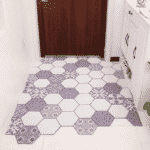 Tapis d'entrée Mosaïque Violette à découper