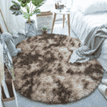 Tapis rond Café en fausse fourrure