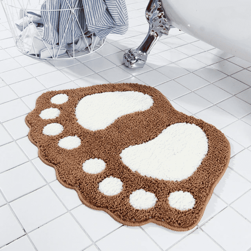 Tapis De Salle De Bain Et De Toilette Original En Microfibre
