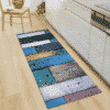 Tapis d'extérieur Turquoise effet Bois