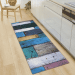 Tapis d'extérieur Turquoise effet Bois